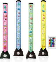 4FT Sensory LED Water Bubble Fish Tube Floor Lamp with 20 Color Changin - €192,95 EUR