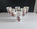 NC State Wolfpack Lot Of Six 5&quot; Plastic Cups Vintage Mascot / Seal Doubl... - $28.01