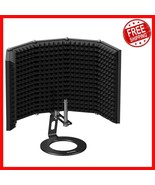 Metal &amp; Foam Microphone Isolation Shield for Enhanced Vocal Clarity in R... - $63.35