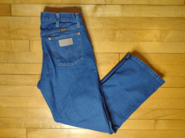 Wrangler 1013MWZPW Blue Denim Cotton High Rise Jeans Men&#39;s Size 34x30 - £17.37 GBP