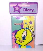 Vtg 1990s Looney Tunes -Tweety Bird Diary NEW in package 6x9 w/lock and key - $17.81