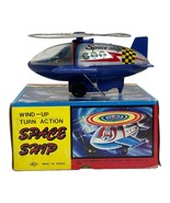 Space Ship Wind up Powered tin toy Korea Vintage original box item 638 t... - $866.52 MXN