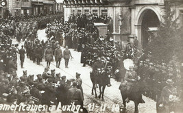 World War 1 US Army AEF Entering Luxembourg Real Photo Postcard Rppc - $10.75