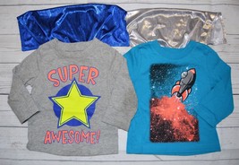 Infant Boy 12m LOT 2 CIRCO Long Sleeve Graphic Tee Shirts With Capes Awesome - £6.42 GBP