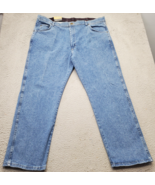 Wrangler Cowboy Jeans Mens 42/29 Blue Denim Straight Leg Comfort Flex Wa... - €26,71 EUR