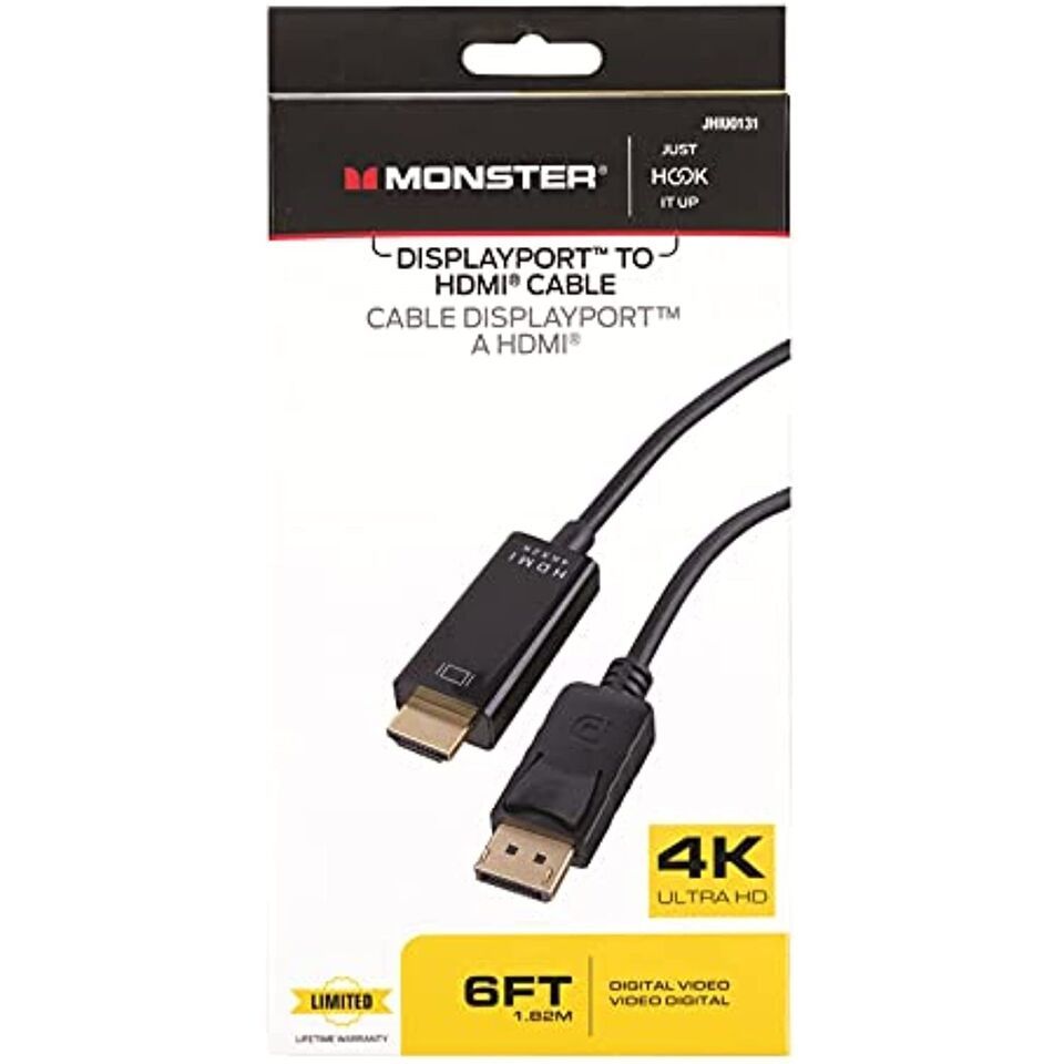 Monster Cable 3005916 Just Hook It Up Audio &amp; Visual Cable HDMI to Display - $26.23