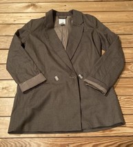 H&amp;M Women’s Button Front Suit Jacket Blazer Size XS Brown Q11 - £13.80 GBP