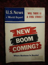U S News World Report February 13 1959 Business Boom? Steel Strike - £8.68 GBP