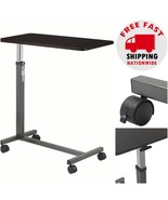 Overbed Table Tray Hospital Bed Rolling NonTilt Adjustable Height Food C... - €58,73 EUR