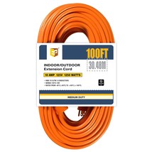 100 Ft Extension Cord - 16/3 Sjtw Heavy Duty Weatherproof Power Cable Wi... - £46.92 GBP