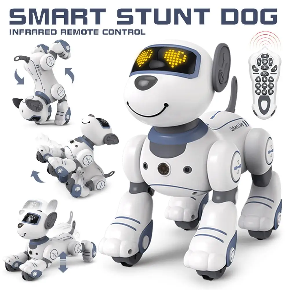 BG1533 Funny RC Robot Electronic Dog Stunt Dog Voice Command Programmable - £53.14 GBP