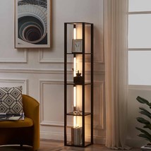 Fancy - 64&quot; Display Shelf With Lights, Led Shelf Floor Lamps For Living Room, St - £103.26 GBP