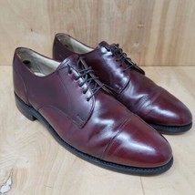 Bostonian Mens Oxfords Size 11 D Impression Burgundy Leather Cap Toe Dre... - $38.87