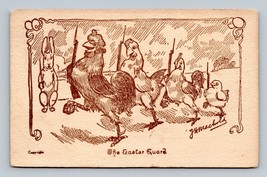 Artista Firmato H Machold Pasqua Guardia Anthropomorphic Animali Udb Cartolina - £12.23 GBP