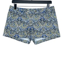 J. CREW city fit paisley stretch cotton chino 3&quot; inseam shorts size 4 - £15.21 GBP