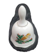 Hand Ringing Bell Bird On Juniper Berries Porcelain Collectible 3.12” Tall - $16.08