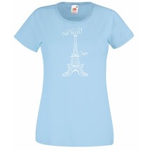 Womens T-Shirt Eiffel Tower Quote &quot;Ooh La La Paris&quot; France Sightseeing Tee Shirt - £19.35 GBP