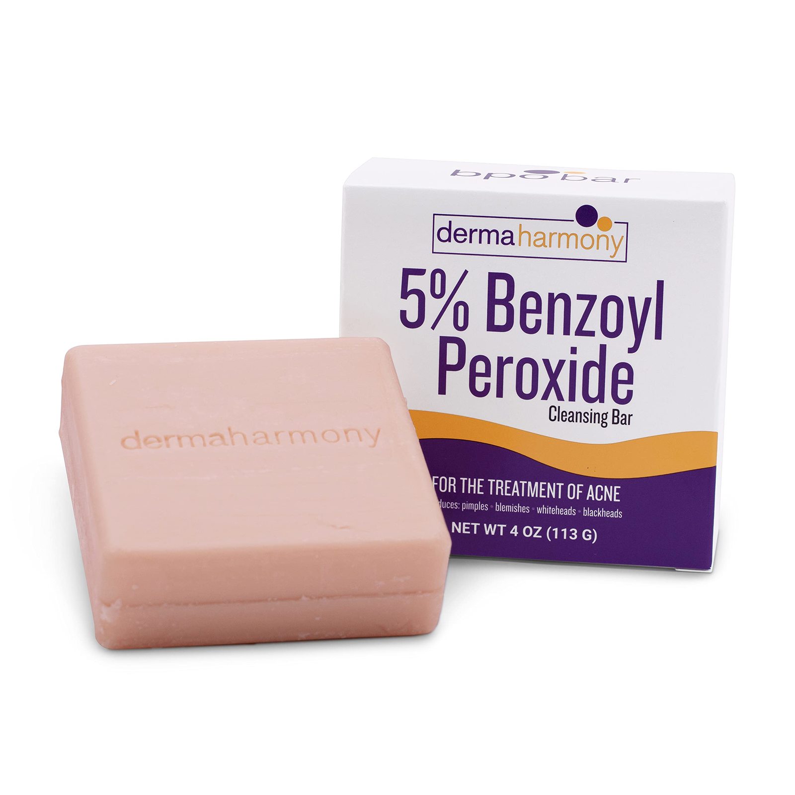 Dermaharmony 5% Benzoyl Peroxide Cleansing Bar for acne (4 oz) - $9.95