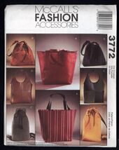 McCall's Pattern No # 3772 *  FASHION ASSESORIES lined Bag 5 Variations - $7.95