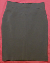 Ann Taylor gray business knee length pencil skirt size 4 stretch waist zipper - £4.78 GBP