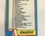 The A-Team Trading Card 1983 #66 Checklist - $1.97