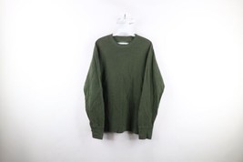 Vintage LL Bean Mens Medium Rivers Driver Wool Blend Thermal Knit T-Shirt Green - £31.10 GBP