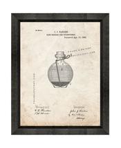 Hand Grenade Fire Extinguisher Patent Print Old Look with Beveled Wood Frame - $24.95+