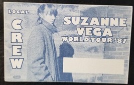 SUZANNE VEGA - ORIGINAL VINTAGE CONCERT TOUR CLOTH BACKSTAGE PASS **LAST... - £7.83 GBP