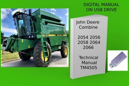 John Deere 2054 2056 2058 2064 2066 Combine Technical Manual TM4505 On USB Drive - £18.94 GBP