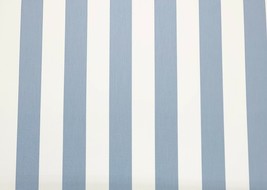 Ballard Canopy Stripe Cornflower White Sunbrella Outdoor Fabric By The Yard 54&quot;W - £18.84 GBP