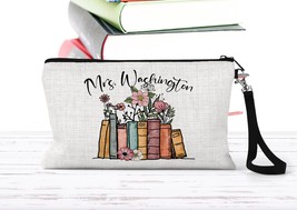 Personalized Library Teacher Gifts, Teacher Accessory Pouch, Librarian Pouch Bag - £12.89 GBP