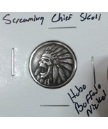 HOBO Screaming Chief Skull Headdress Made From A REAL Buffalo Nickel SIGNED - $318.05 MXN