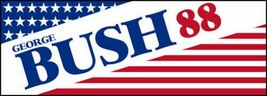 8&quot; George Bush 88 Stars And Stripes Car Bumper Sticker Decal Vintage Look - £13.57 GBP