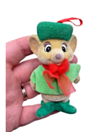 Vintage Bianca The Rescuers Mouse Christmas Ornament Movie Flocked Disne... - $18.49