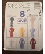 McCalls 7948 Misses Mens Unisex Robes &amp; Tie Belt Sewing Pattern Partiall... - $12.11 CAD