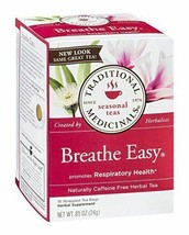 NEW Traditional Medicinals Tea Breathe Easy Herbal Supplement 16 count - £8.41 GBP