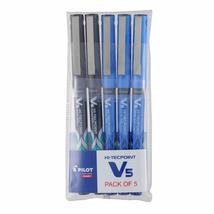 Pilot V5 Roller Ball Pen Pack of 5 (3 Blue, 2 Black) (9000030080) - £23.35 GBP