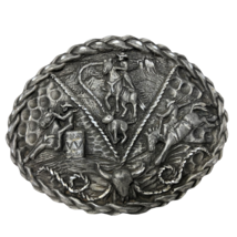 VTG EGC Rodeo Barrel Racing Bucking Bronco Roping Belt Buckle Cowboy Wes... - £40.52 GBP