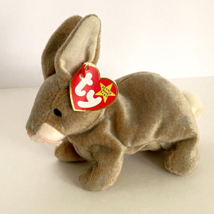 1999 Ty Beanie Babies Nibbly Bunny Rabbit 6&quot; Plush Brown Stuffed Animal ... - $6.99