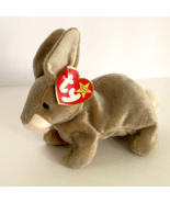 1999 Ty Beanie Babies Nibbly Bunny Rabbit 6&quot; Plush Brown Stuffed Animal ... - £5.49 GBP