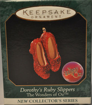 Hallmark   Dorothy&#39;s Ruby Slippers  Wonders of Oz  Miniature Ornament  1998 - £11.35 GBP