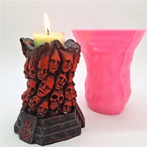 Gothic Horror Faces Halloween Candle Holder Silicone Mold Crafts Mould from Hell - £20.48 GBP