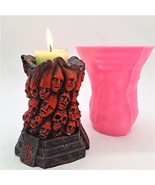 Gothic Horror Faces Halloween Candle Holder Silicone Mold Crafts Mould from Hell - $25.63