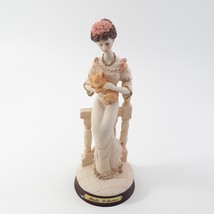Marlo Collection by Artmark Figurine of Victorian Lady Holding a Yellow Cat - $9.49