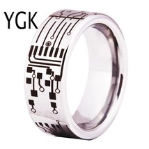 Unique fashion Ring for Men Women Wedding Band Jewelry Ring for Men CIRCUIT BOAR - £30.83 GBP