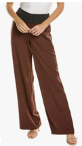 Weworewhat Low-Rise V Pant Suiting Twill/Rib Brown/Black Stretch Flare S... - $56.09