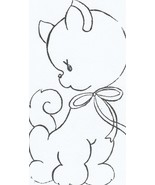 Vintage Wooden Rubber Stamp Cartoon Coloring Book Characters Fluffy Cat ... - £9.38 GBP