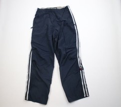 Vintage Abercrombie &amp; Fitch Mens Medium Distressed Striped Wide Leg Pants Blue - £35.46 GBP