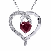 Swara Ecom 2.25 Ct Heart Shape Cubic Zirconia 14K Rose Gold Plated Solit... - $49.99+