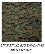 27&quot; XL BIG DIGITAL WOODLAND GREEN CAMO Camouflage Bandana Head Neck Wrap... - $11.99